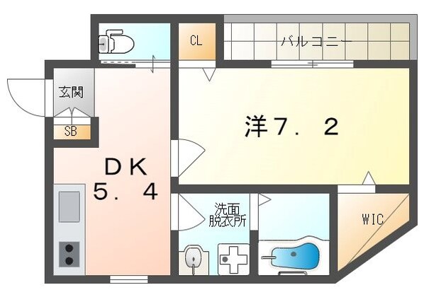 エミュール古川橋の物件間取画像